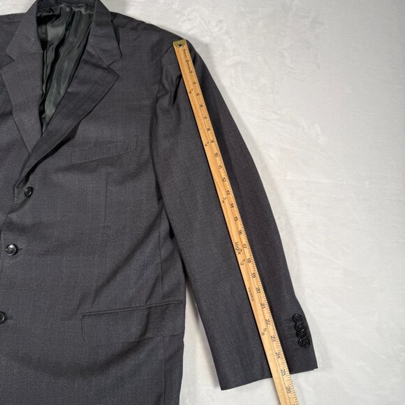 Ermenegildo Zegna Su Misura Blazer Men Size US 52L EUR 62L Gray Wool Switzerland - Picture 5 of 12